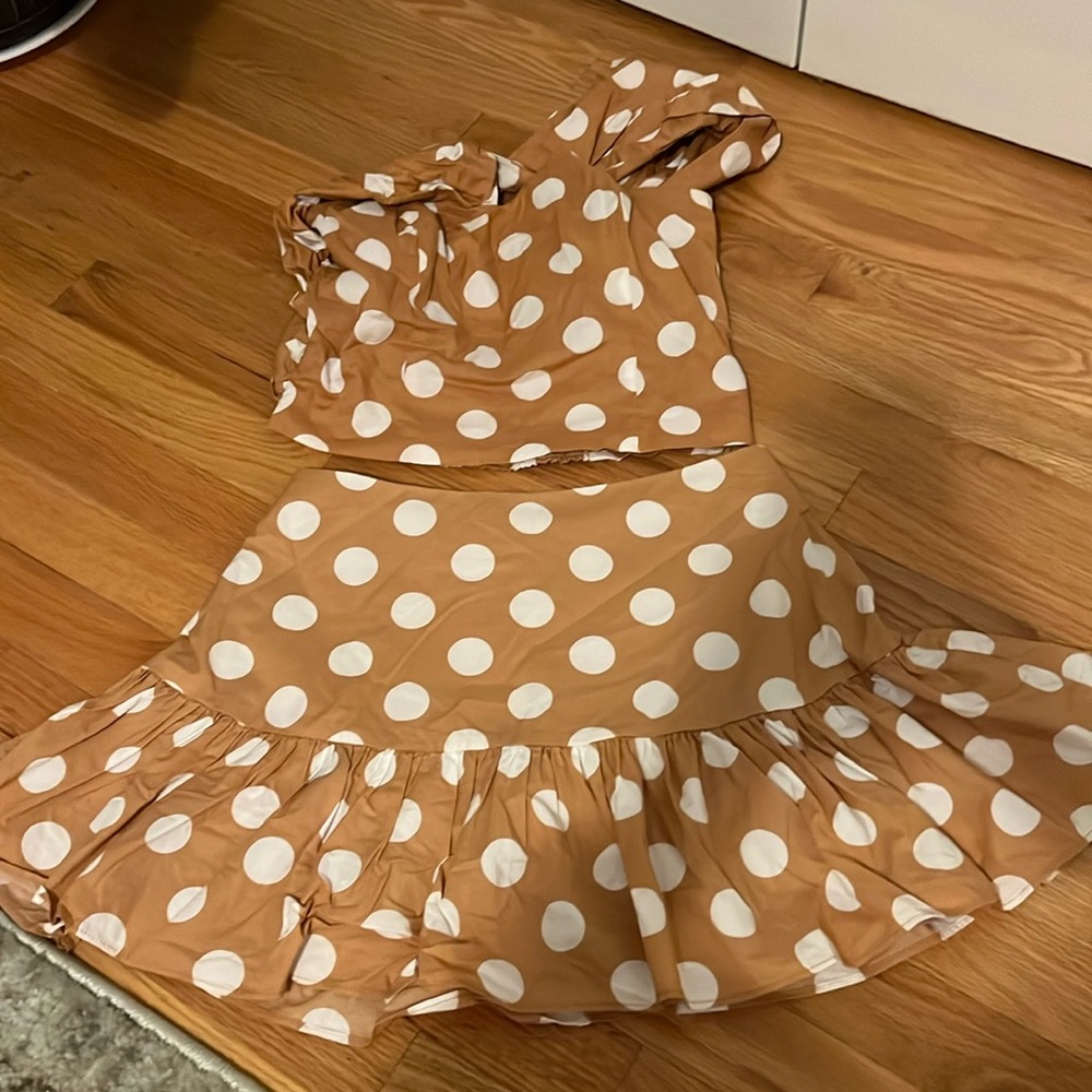 Bestique Polka Dot Set - Golden Tan - Both Small
